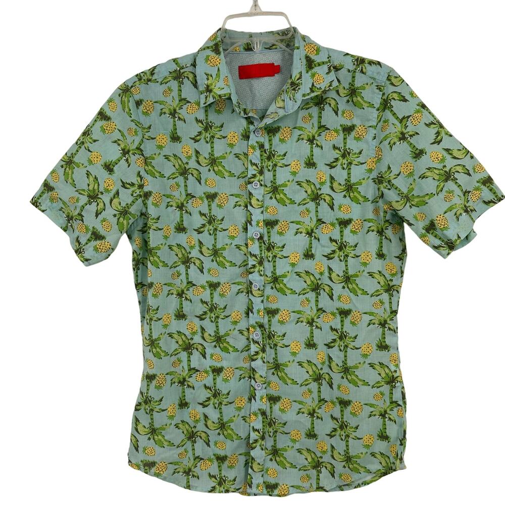 Project Red Men's Button Up Pineapple Shirt Size Small